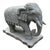 Amazing carved stone elephant statue from Indonesia. Intricate carvings of the traditional jhool (saddle cloth) and...