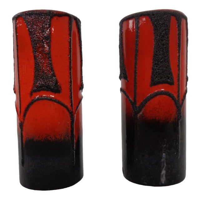 Pop Art Ceramic Vases by Cari Zalloni for Fohr Keramik, 1970s, Set of 2 For Sale