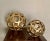 Modern Contemporary Gilt Metal Large Cutout Orbs / Globes - a Pair For Sale - Image 4 of 6