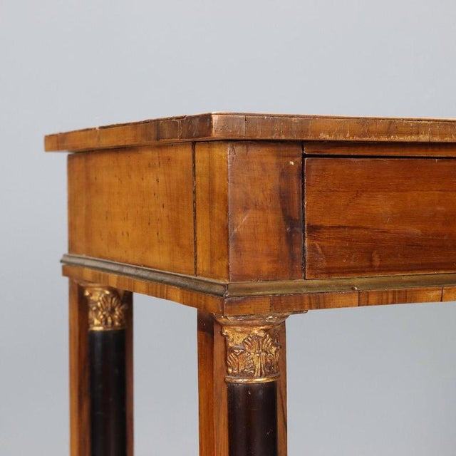 Early 19th Century Empire Console Table in Walnut, Italy For Sale - Image 3 of 8