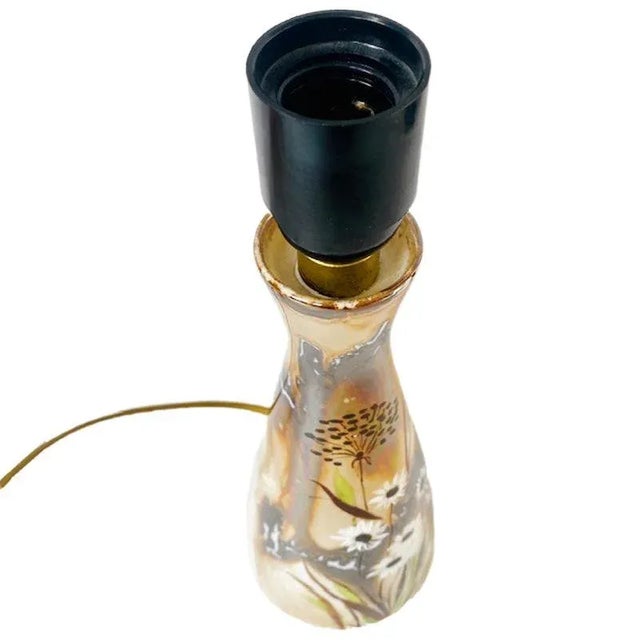 Vintage Porcelain Table Lamp with Painted Lamp Foot from Ak Kaiser, West Germany, 1970s For Sale - Image 4 of 11