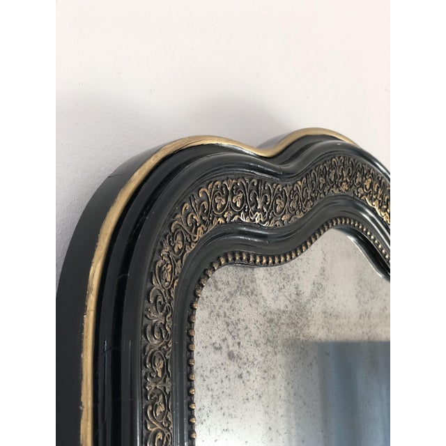 Large Antique French Louis Philippe Full-Length Giltwood Mirror, Late 19th Century For Sale - Image 6 of 8