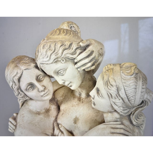 Plastic & Plaster Three Graces Garden Sculpture, 1950s For Sale - Image 4 of 5