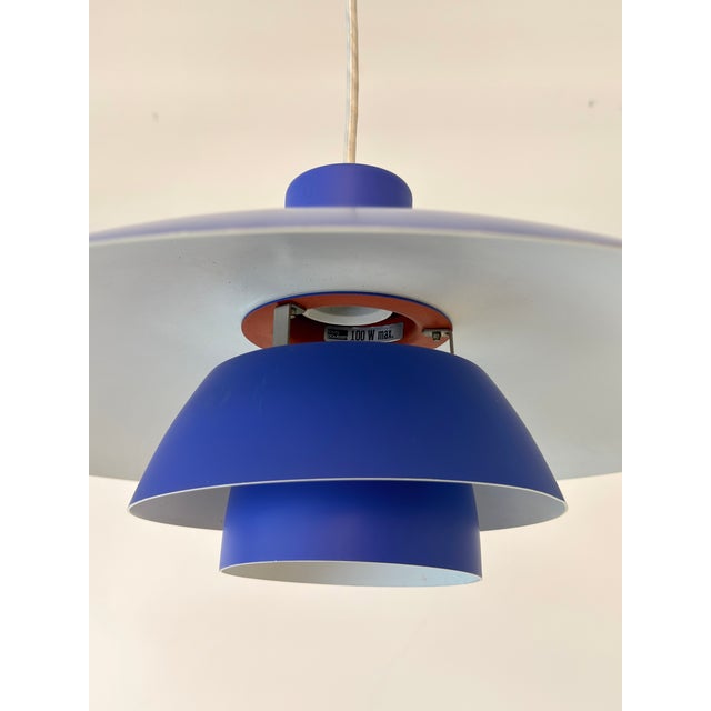 Blue PH 4/3 Pendant Lamp by Poul Henningsen for Louis Poulsen, Denmark, 1970s For Sale - Image 11 of 18