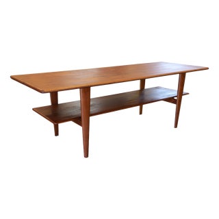 Teak Coffee Table with Drawers by Johannes Andersen for CFC Silkeborg, 1960s For Sale