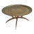 1950s Moroccan Brass Tray Table on Mid-Century Modern Base For Sale