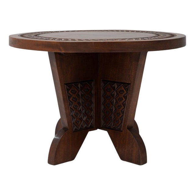 20th Century African Carved Wooden Coffee Table in Original Patina For Sale