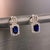 Natural Sapphire Diamond Earrings 14k W Gold 2.84 TCW Certified For Sale - Image 12 of 13