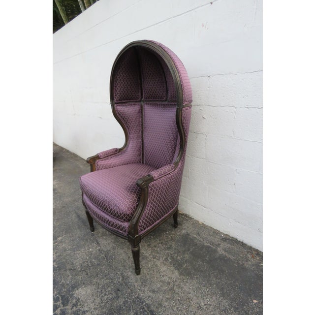 French Carved Tall Balloon Dome Canopy Porter Chair 5893 For Sale - Image 11 of 12