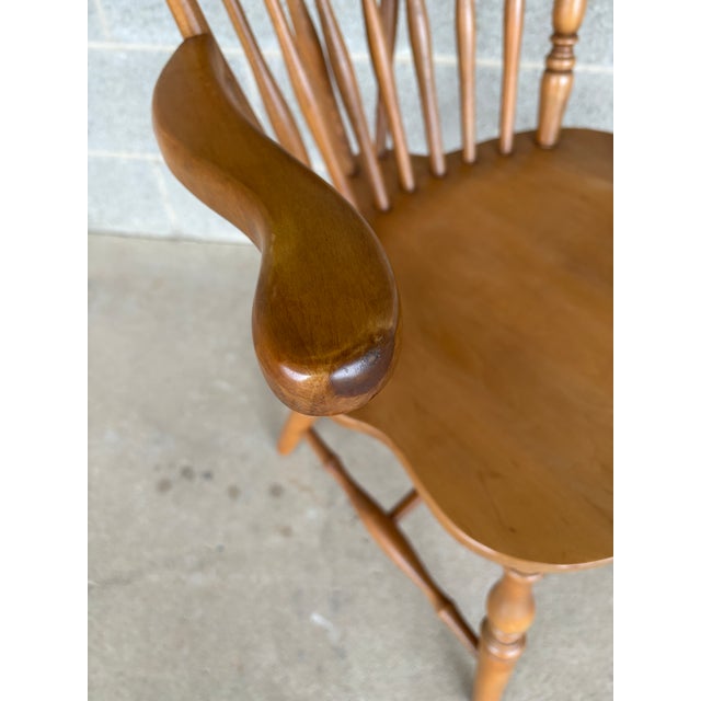 Van Sciver Maple Windsor Brace Back Dining Chairs - Set of 6 For Sale - Image 15 of 16