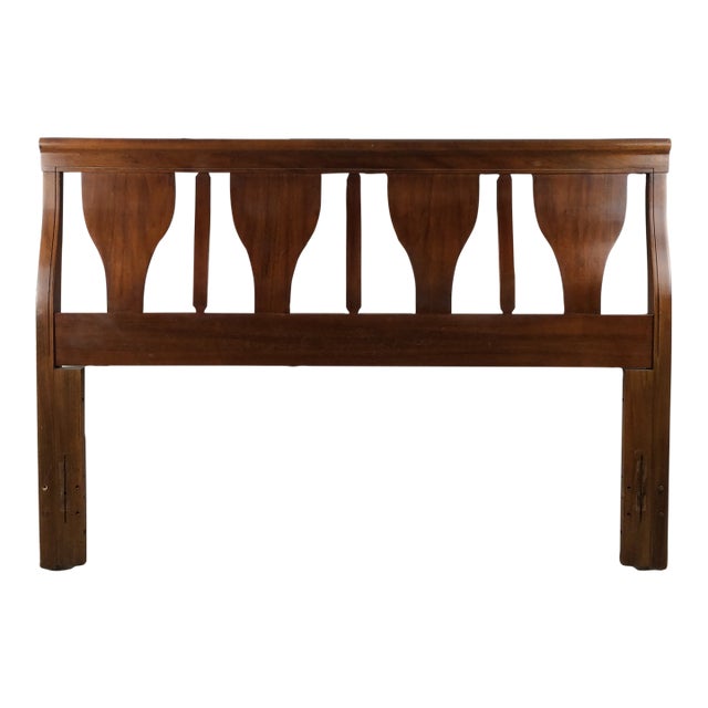 Mid Century Modern Full Size Headboard With Bentwood Details For Sale