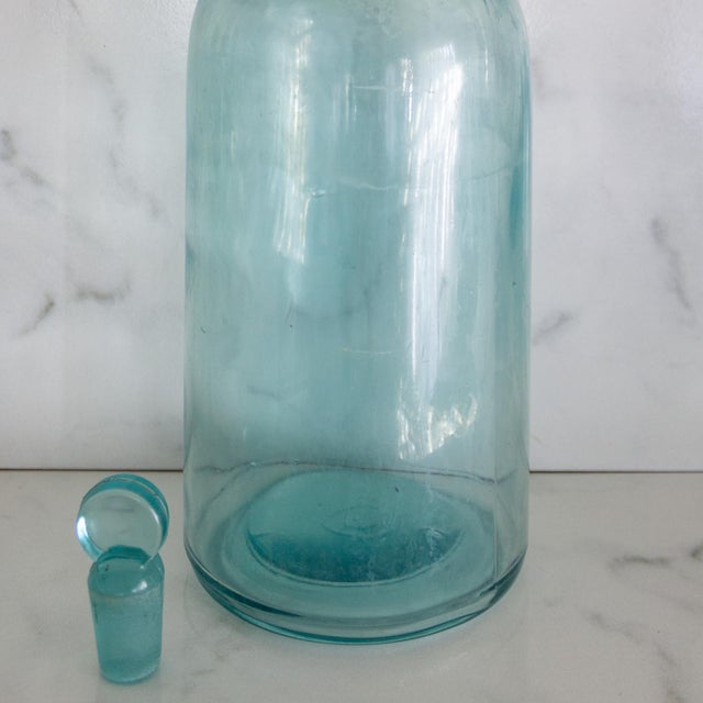 Pair of Antique Aqua Glass Medical Snake Oil Apothecary Bottles From Ny and Nj For Sale - Image 14 of 18