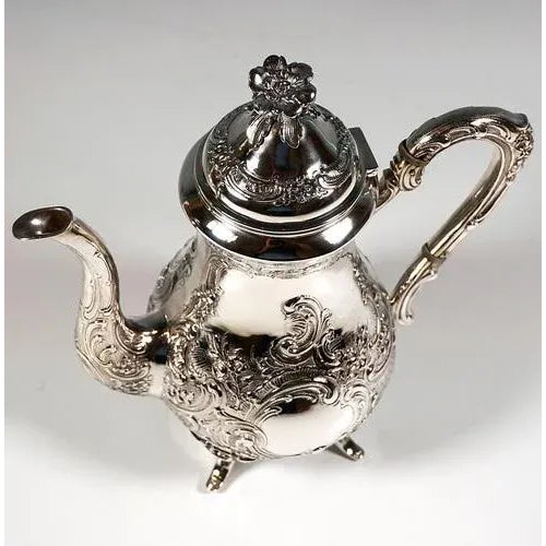 Art Nouveau Silver Coffee Pot with Rocaille Decoration, 1890s For Sale - Image 6 of 8
