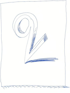 David Hockney, Q from Hockneys Alphabet, Lithograph