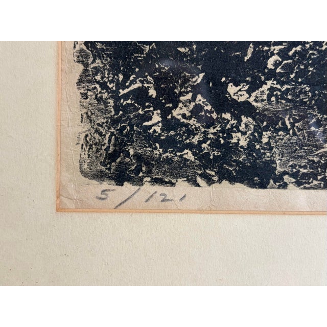 Mid-Century Modern Max Kahn Signed Woodcut Print, 1963 – Abstract Mid-Century Modern For Sale - Image 3 of 5