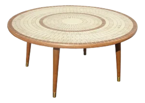 Vintage Mid Century Gordon and Jane Martz Style Mosaic Tiled Coffee Table Eagle Motif