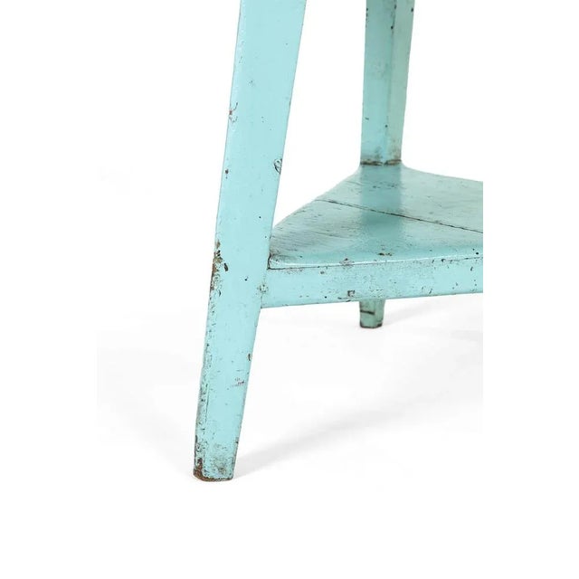 Blue Large Welsh Cricket Table in Blue Paint For Sale - Image 8 of 12