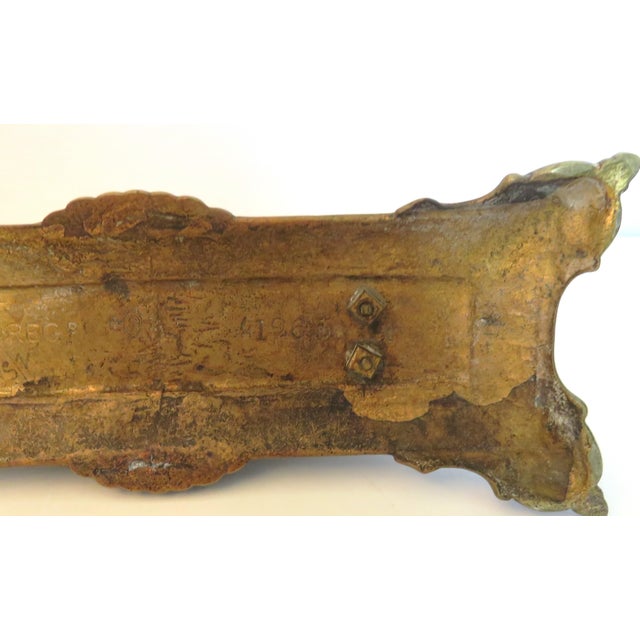 Antique English Brass Letter Holder Edwardian Art Nouveau For Sale In Dallas - Image 6 of 12