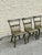Folk Art Antique American Hand-Painted Floral Folk Art Plank Seat Chairs - Set of 4 For Sale - Image 3 of 12