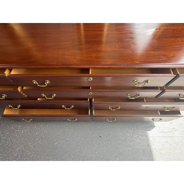 Late 20th Century Late 20th Century Henkel Harris Mahogany Dresser For Sale - Image 5 of 12