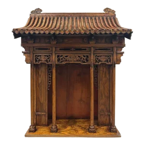 Early 20th Century Antique Chinese Wooden Carved Altar/Buddha House/Shrine