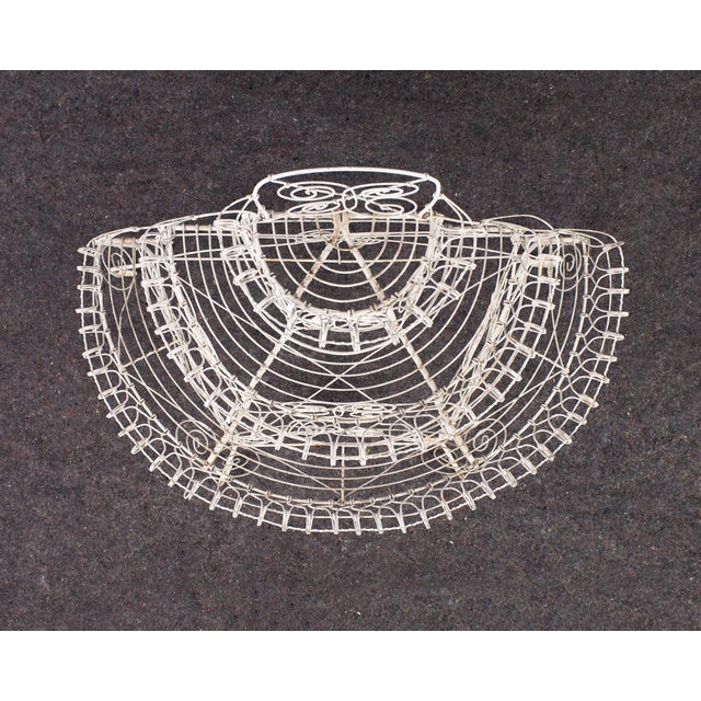 English Victorian Three-Tier Demilune Wire Garden Plant Stand For Sale In Sacramento - Image 6 of 18