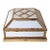 Mid 20th Century Italian Brass and Frosted Opaline Glass Flush Mount Ceiling Light For Sale