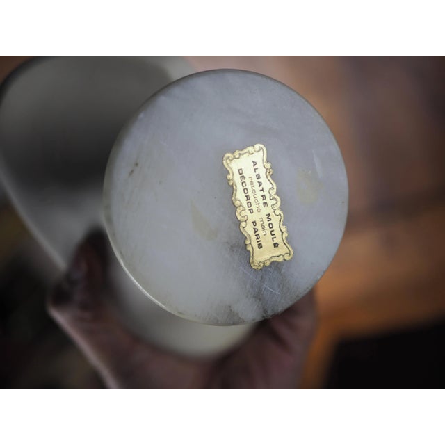 Vintage Arnaldo Giannelli Victor Hugo Alabaster Bust For Sale - Image 9 of 9