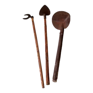 Antique Primitive Gardening Garden Tool Set of 3
