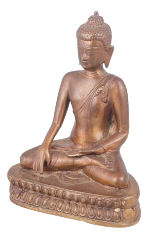19th Century Seated Buddha Figure in Bronze with Classical Meditative Pose