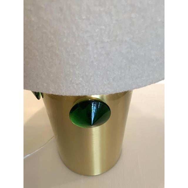 Green Studs Murano Glass Table Lamp by Simoeng For Sale - Image 9 of 12