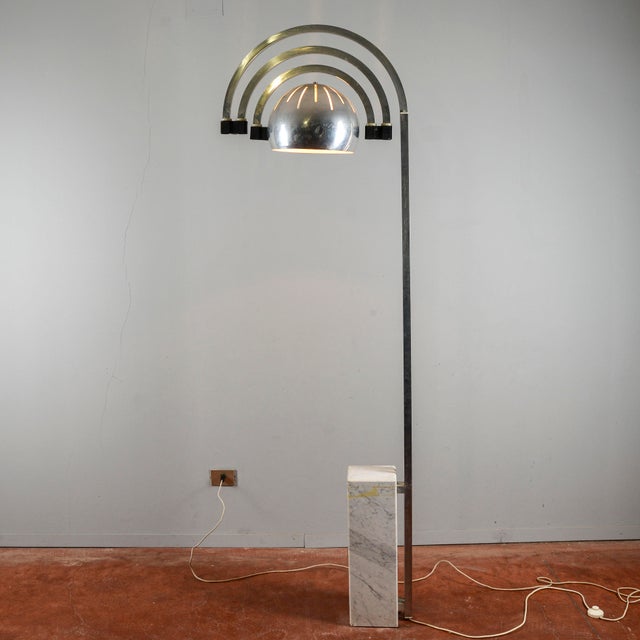 Space Age Arc Lamp in the style of Reggiani For Sale - Image 17 of 18