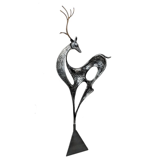 1980s Curtis Jere Metal Reindeer Sculpture Chairish