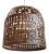Vintage Indian iron cage basket thoughtfully repurposed into a one-of-a-kind pendant light, celebrating the raw beauty of...