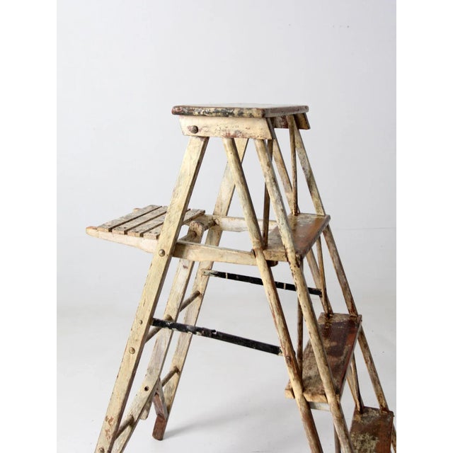 Antique Wooden Ladder For Sale - Image 9 of 13