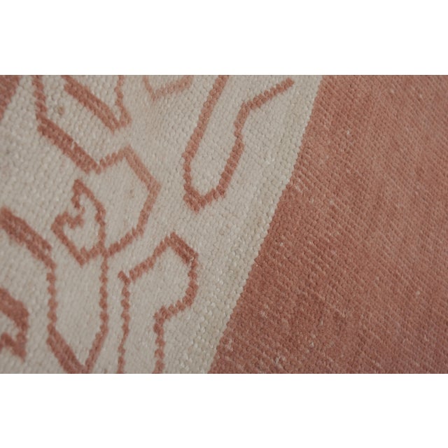 Burnt Orange Vintage Sandstone Caucasian Rug 5'7'' X 6'9'' For Sale - Image 8 of 13