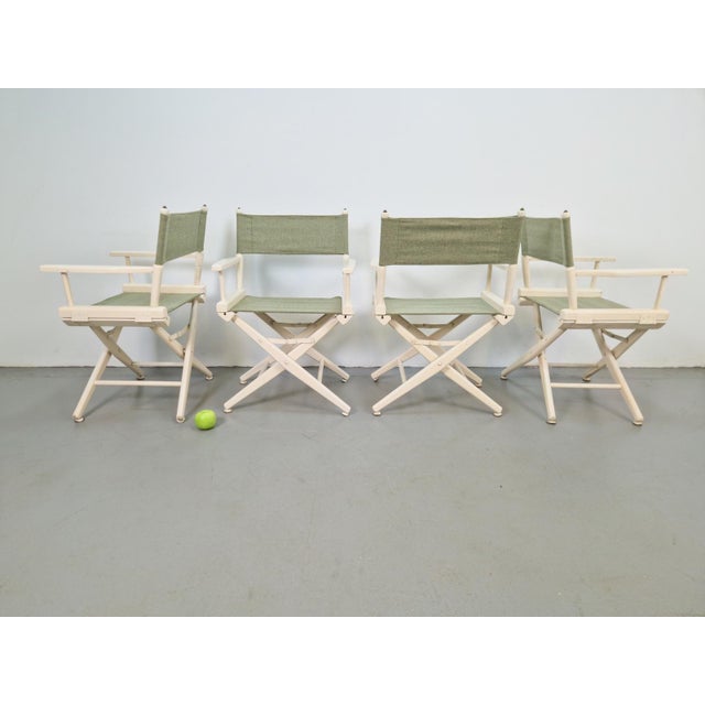 Vintage Wooden Director's Folding Chairs, 1960s, Set of 4 For Sale - Image 9 of 12