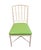 Chinoiserie Drexel / Champion International Hollywood Regency Ivory Faux Bamboo Accent Side Chair W. Lime Green Upholstered Seat 752-811 For Sale - Image 3 of 11