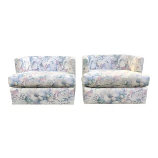 Mid-Century Modern Milo Baughman Geometric Swivel Club Chairs - a Pair For Sale