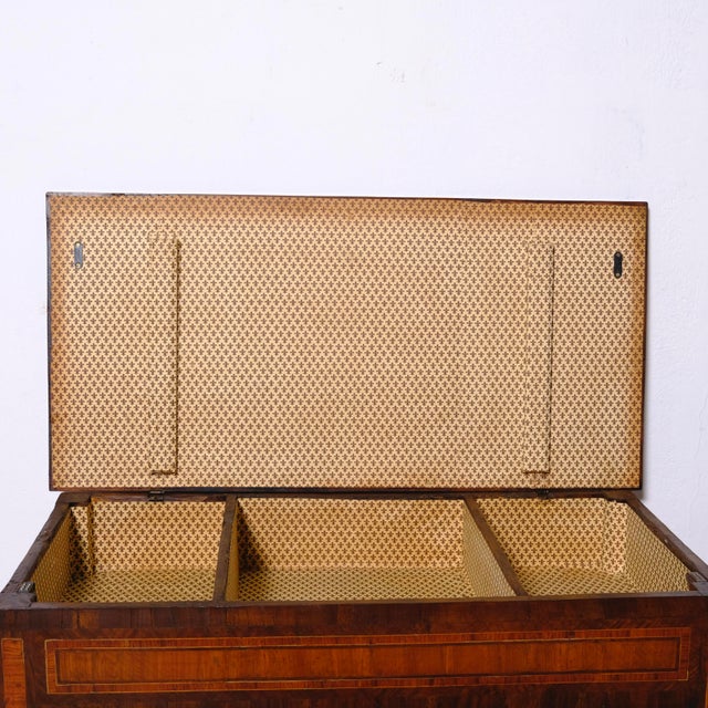 Louis XVI Style Wall-Mounted Writing Desk in Veneered and Inlaid Wood For Sale - Image 10 of 17