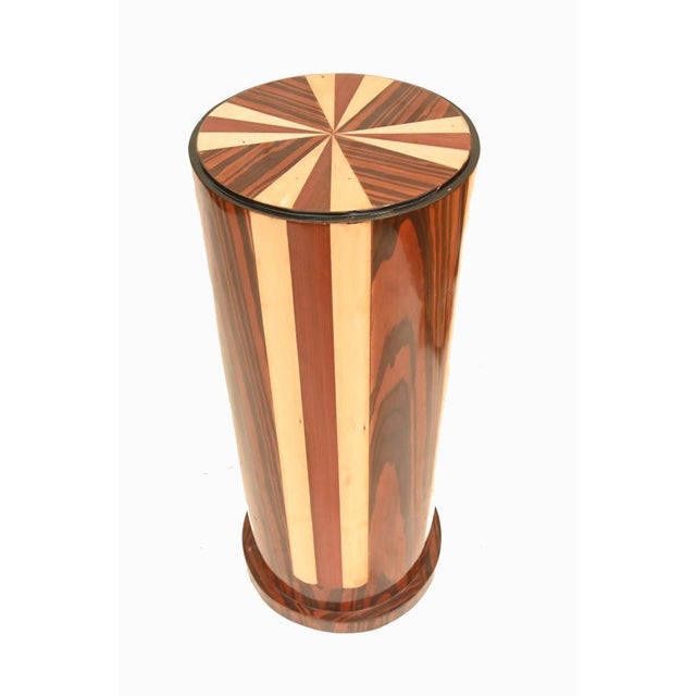 Art Deco Pedestal Stands with Inlays, Set of 2 For Sale - Image 6 of 7