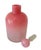 Vintage hand blown pink ombre glass bottle with hand blown stopper. Unknown origin. Mint condition.