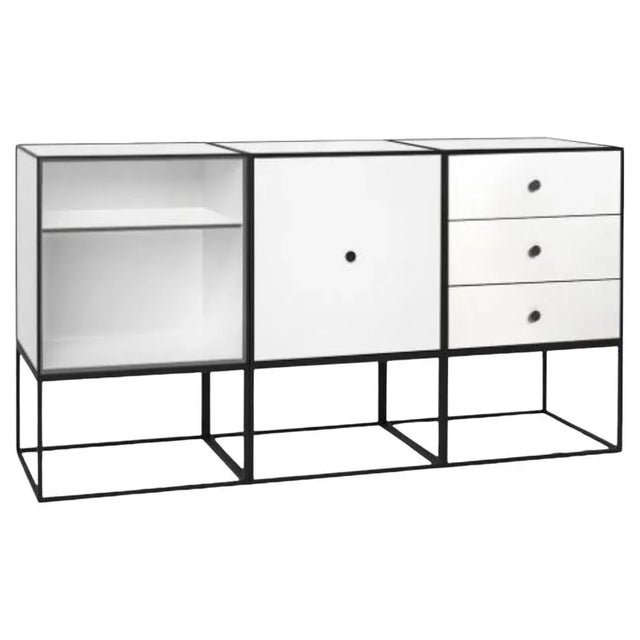 White 49 White Frame Sideboard Trio by Lassen For Sale - Image 8 of 8