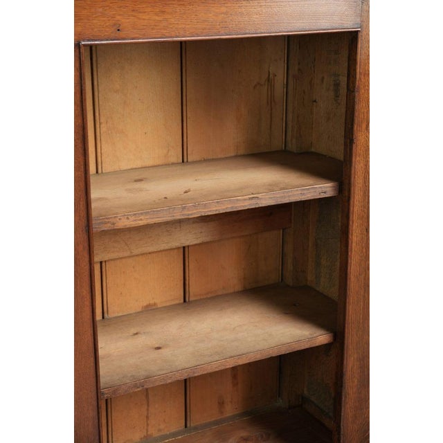 Brown Antique Mid-19th Century English Oak Bookcase For Sale - Image 8 of 12