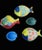 Lovely collection of hand painted fishes, the assortment consists of 3 larger fishes and 2 smaller fish some made in...