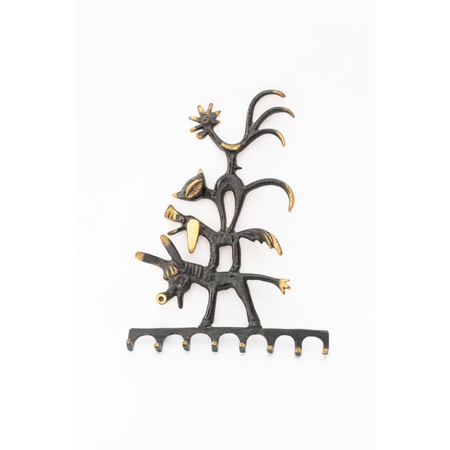 Vintage Austrian Brass Key Hanger by Walter Bosse, 1950 For Sale - Image 12 of 12