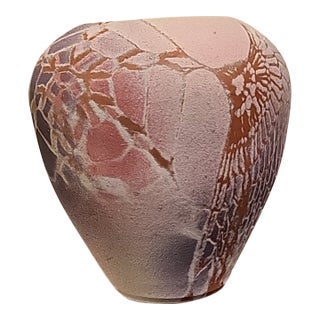 Sarah Frederick Art Pottery Raku Vase For Sale