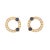 Sapphire Diamond Earrings Vintage 18k Yellow Gold Circle Studs Fine Jewellery - 2 Pieces For Sale - Image 4 of 4