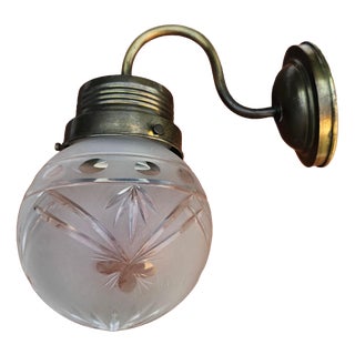 Art Deco Brass Wall Sconce, 1920s For Sale
