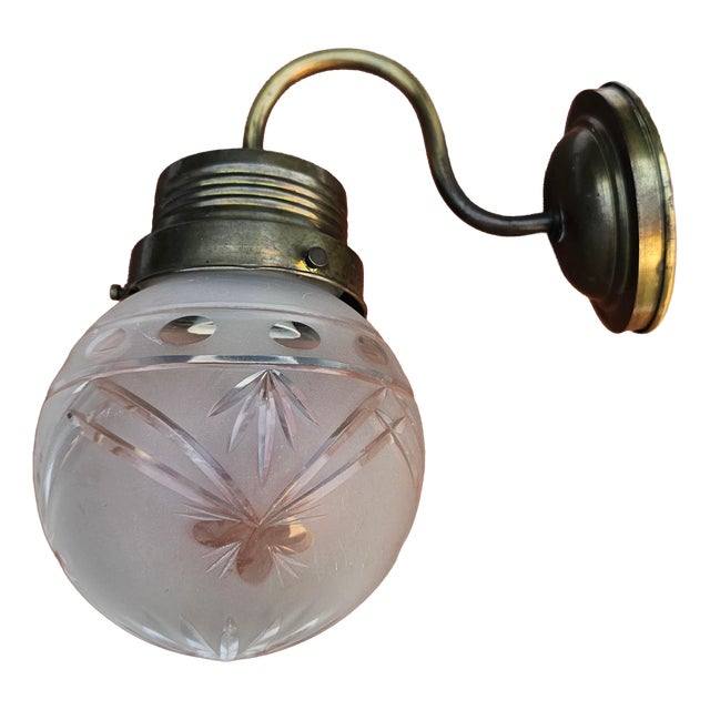 Art Deco Brass Wall Sconce, 1920s For Sale